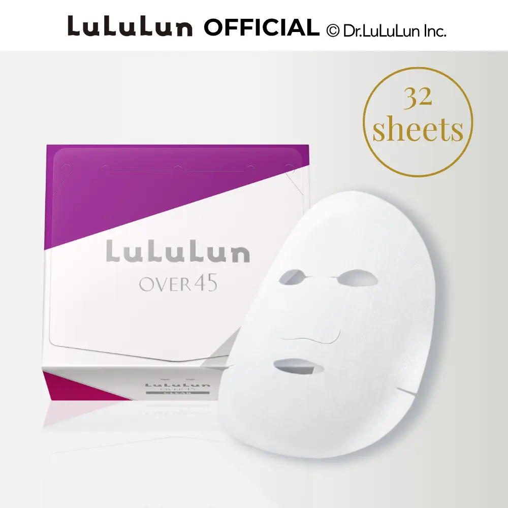 Lululun Over45 CLEAR Japanese Face Mask | Daily Hydrating Sheet Mask | 32 Sheets
