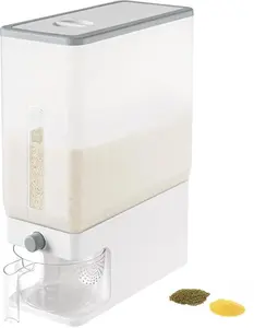 Lifewit Rice Dispenser 25 Lbs(11.3kg), Rice Storage Container Sealed Moisture Proof with Measuring Cup for Kitchen Pantry Household, BPA-Free