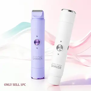 2 in 1 Electric Hair Removal Tool Trimmer for Women, Dual-head Electric Razors, Body & Facial Electric Shaver,Waterproof Wet &Dry Use Trimmer