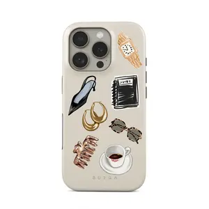 Chic Lifestyle Phone Case – Fashion Icons & Coffee Aesthetic,durable, shock-absorbing, glossy 2-in-1 phone case, compatible with iPhone 17, 16, 15, 14, 13, 12, 11, X, Samsung and other models. Makes a great holiday gift for friends or family.