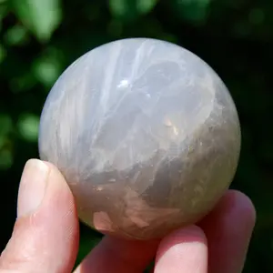 2.2in 234g Blue Rose Quartz Crystal Sphere, Lavender Rose Quartz, Madagascar