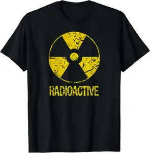 100%cotton Funny Vintage Nostalgic Radioactive Nuclear War symbol shirt T-Shirt