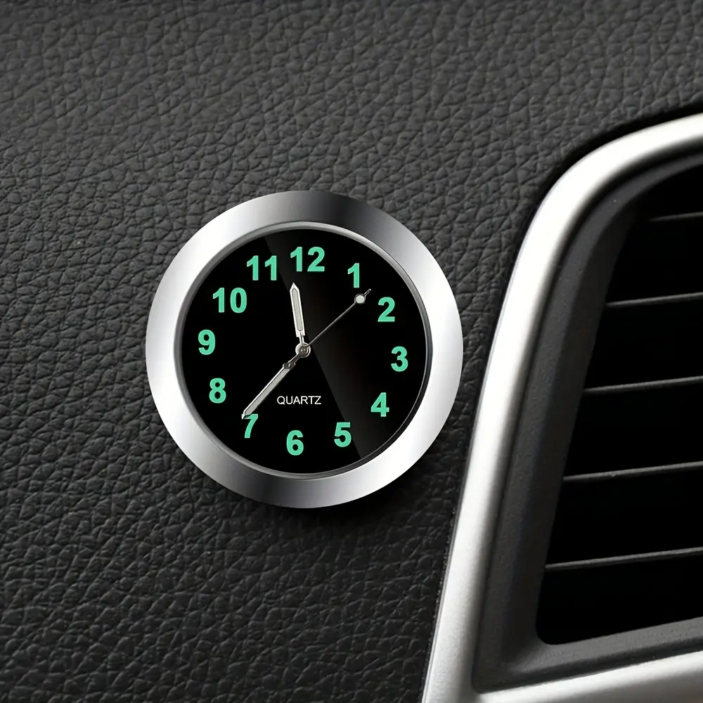 Mini Car Clock, Interior Sticker Decal, Mini Digital Watch, Quartz Clock, Car Decoration, Car Accessories, Stylish Auto Accessory, Vehicle, Automotive