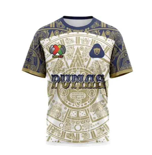 Male Men's Aztec Pattern Football Jersey - Tribal Print Mexican Heritage Sports Tees, Streetwear Football Fashion Watch Party Game Day Tee for Gifting, Bold Graphic, Gameday Fit, 2XL