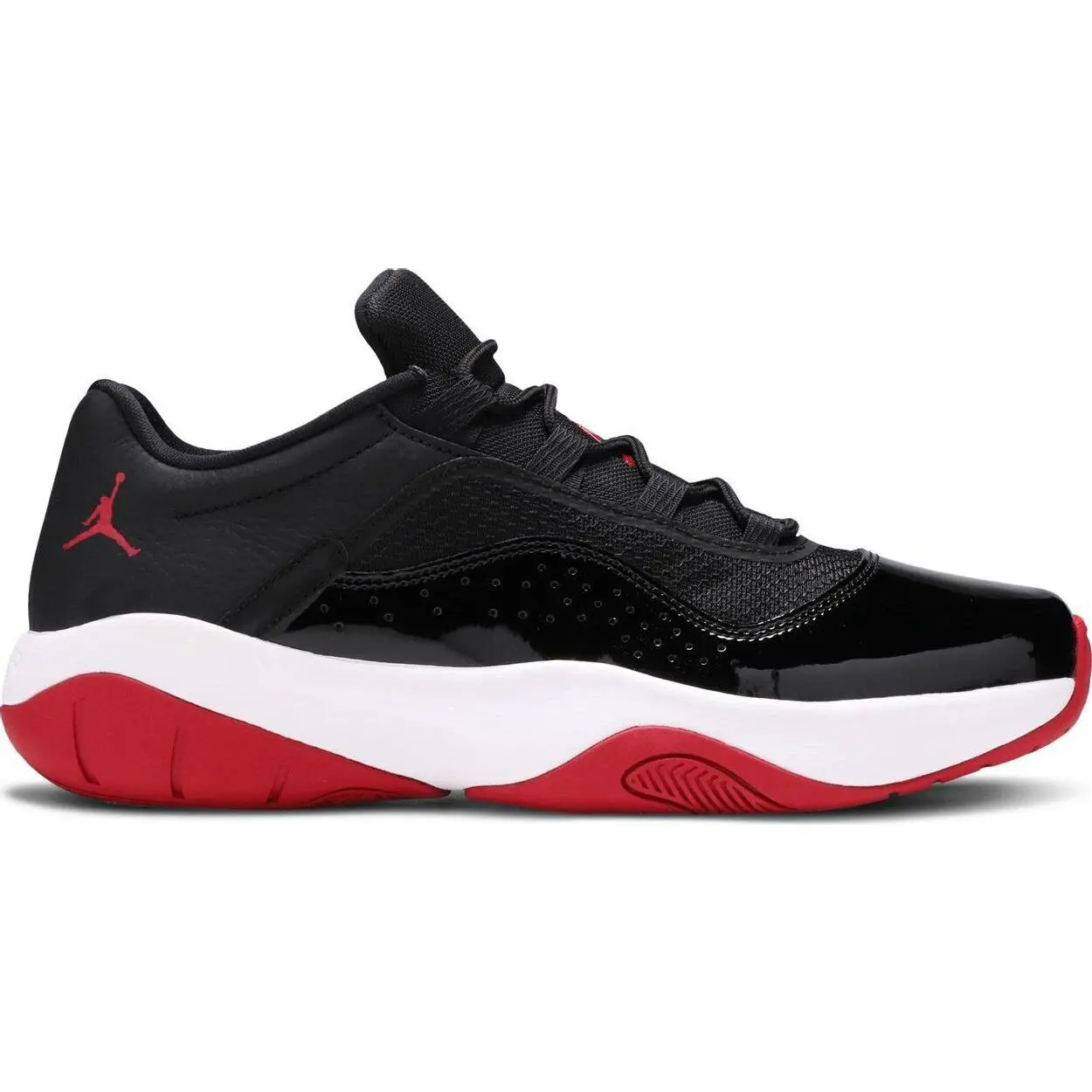 Men's Air Jordan 11 CMFT Low "Bred" Black/White-Gym Red (DM0844 005)
