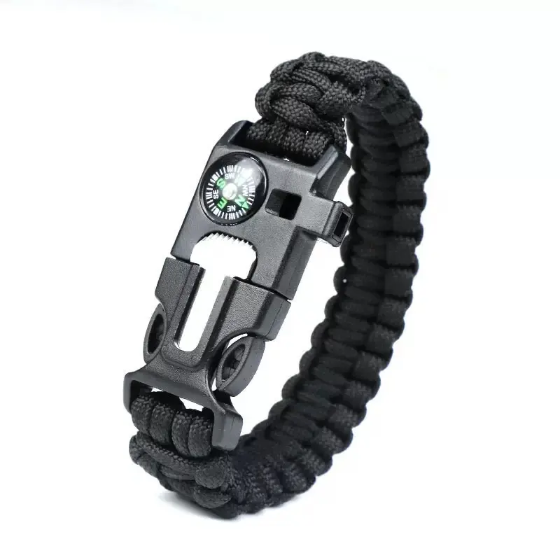2PC Outdoor Survival Paracord Bracelet with Compass - Men's Accessories, Emergency Camping & Hiking Tool for Survivalists