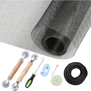 Window Screen Repair Kit - 59" x 106" Screen Door Replacement Fiberglass Screen Mesh with  Screen Tools for Sliding Door and Patio Screen Door Replacement,