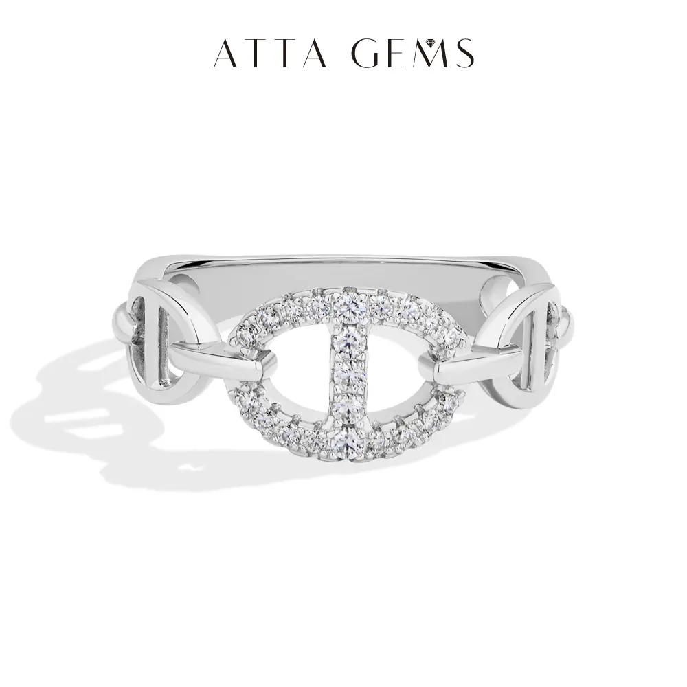 ATTA GEMS 925 Sterling Silver Lab-Grown Moissanite Solitaire Ring - Women's Dainty Engagement Jewelry, Sizes 5-10, Trendy Daily Gift (R391), Dainty Engagement Ring, Female, Adults, Trendy For Modern Style