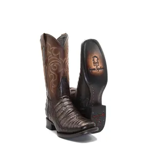 2565005050 - Vaquero Signature Men's Wide Toe Boots Coco Belly Print Cafe Difuminado