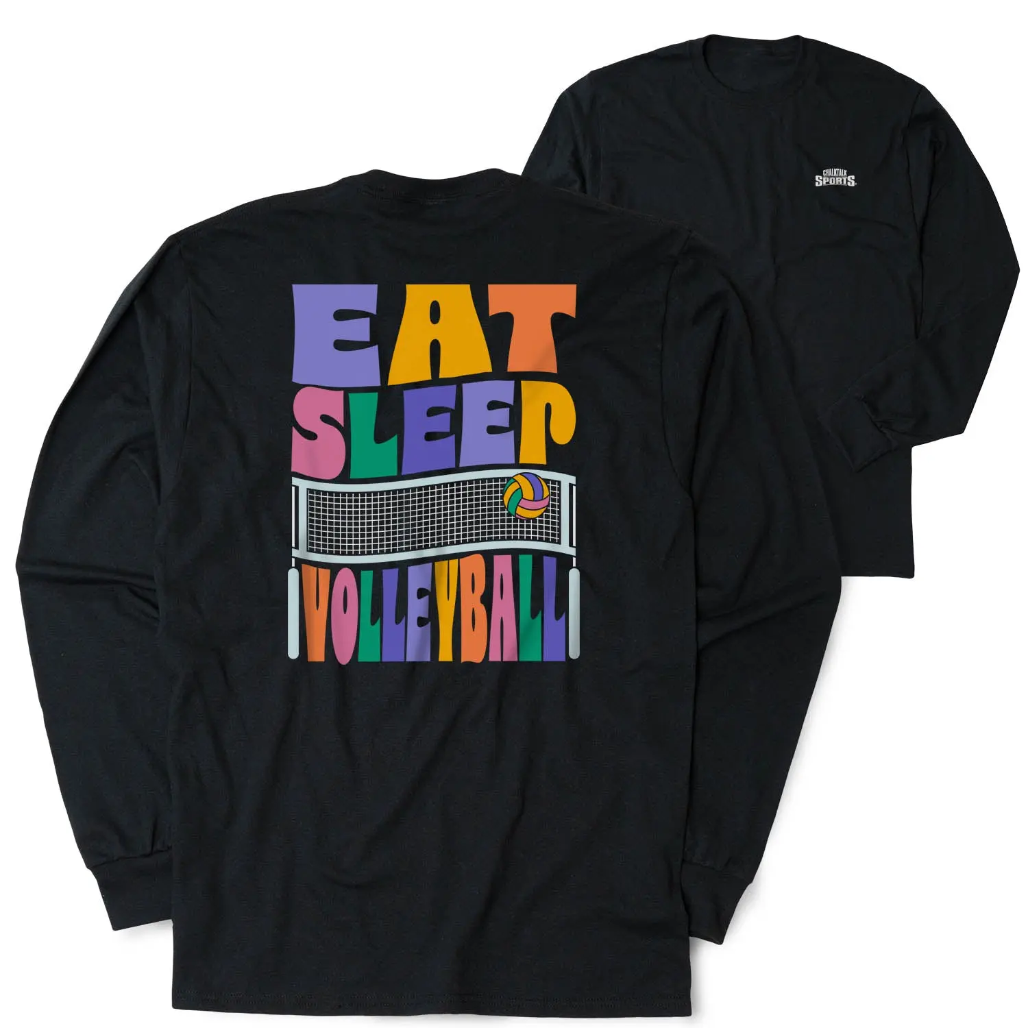 Volleyball Tshirt Long Sleeve - Volley All Day (Back Design) 