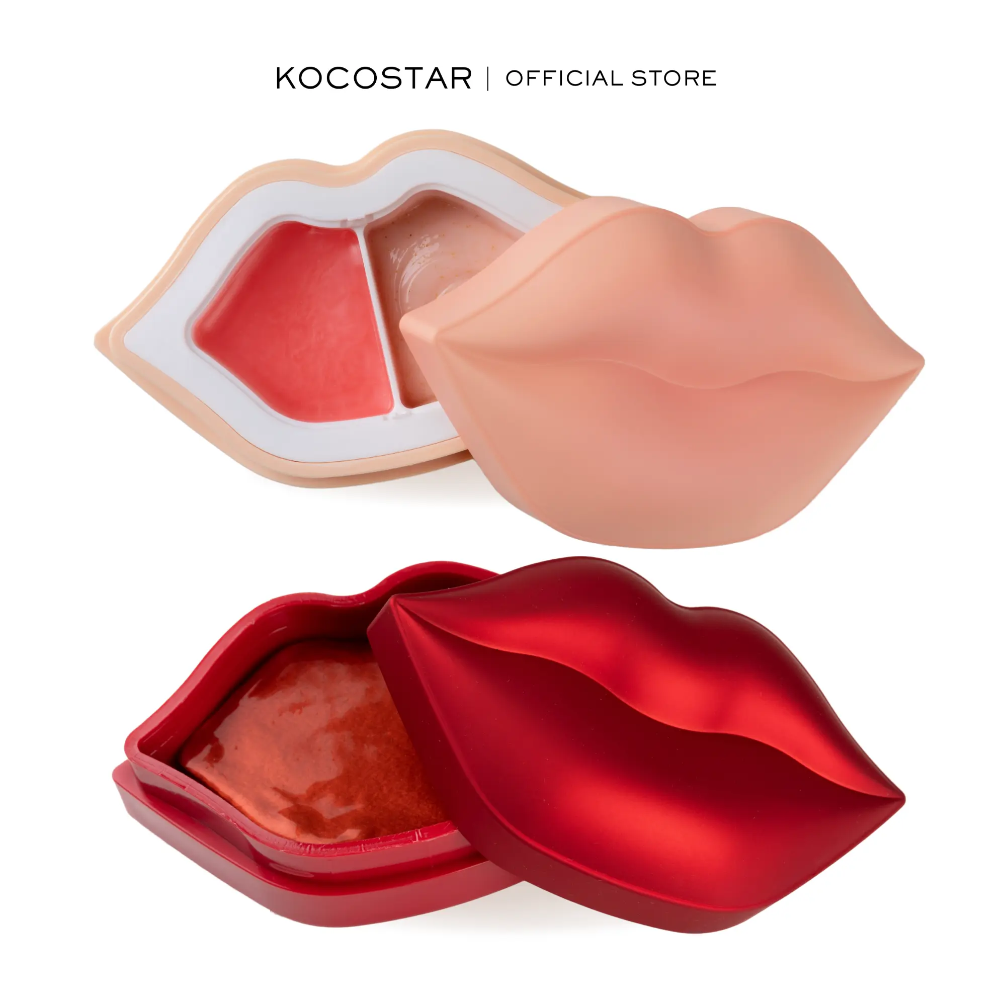 KOCOSTAR Rose Lip Mask and Peach Duoduo Bundle, Hydrating and Exfoliating Korean Lip Care Set
