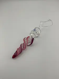 Mini Maria Telemagenta and Royal Jelly Colored Glass Icicle Ornament Christmas Gift
