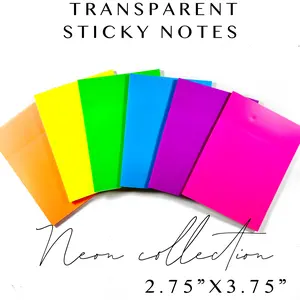 Transparent Sticky Notes - The Neon Collection - 2.75x3.75"