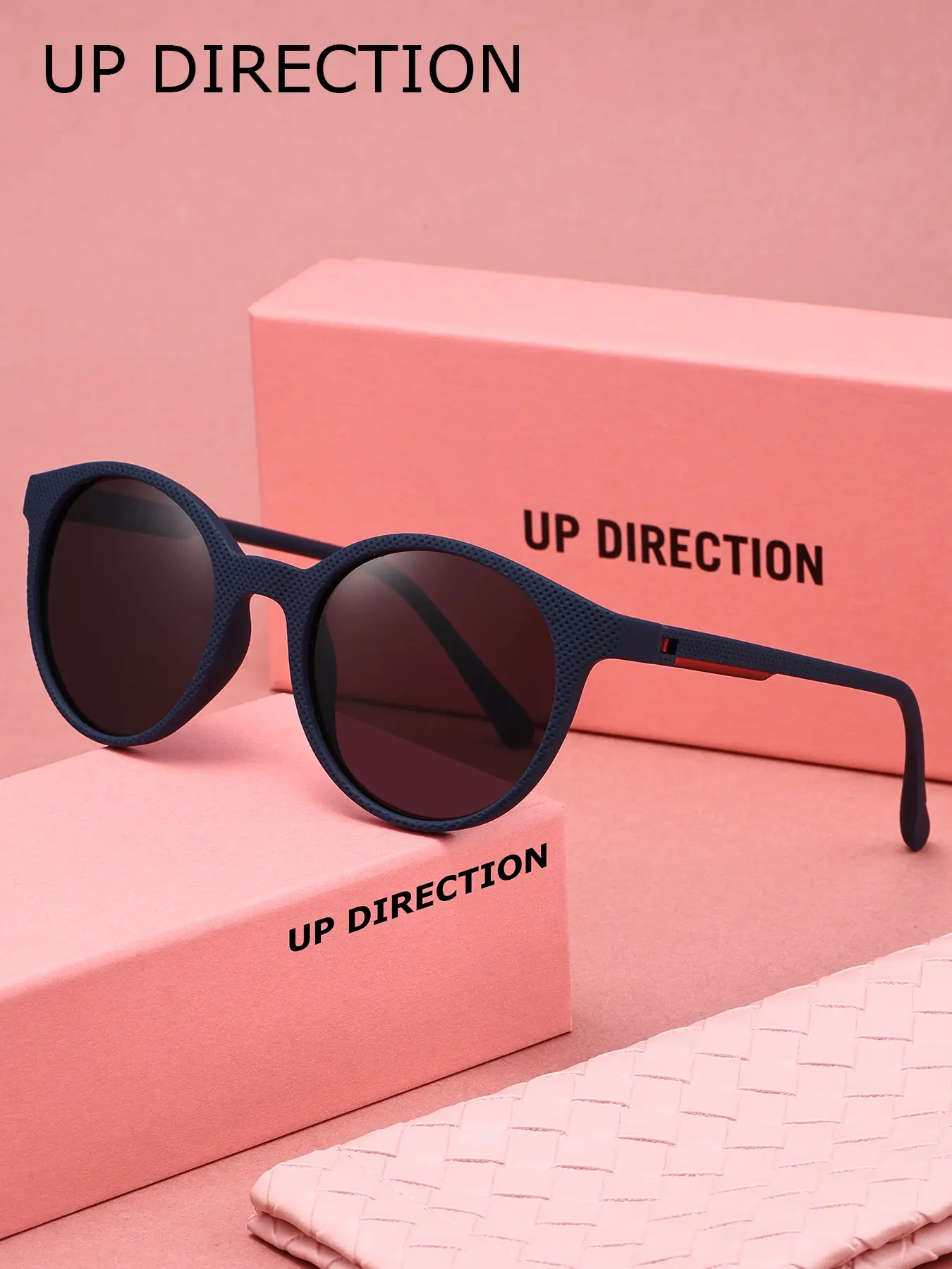 Up Direction Original Design Circular Honeycomb Shaped Concave Dot Design, Spot Paint Two Tone Fashionable And Comfortable Polarized Sunglasses TAC Lens Material Reduce Glare When Driving On The Beach High Quality Brand Packaging Perfect Gift Selection
