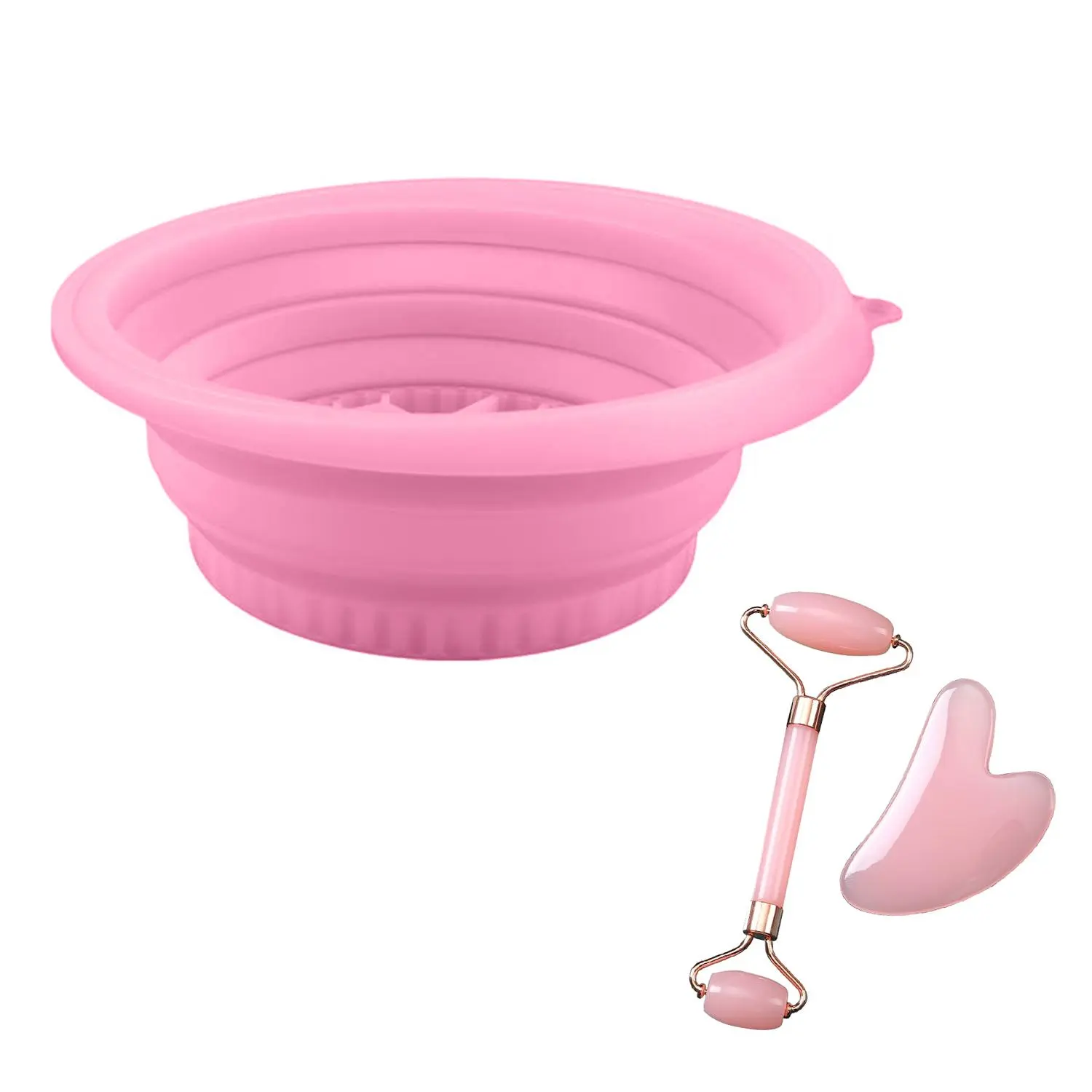 Foldable Facial Ice Bowl Scraping Roller Set, Portable Silicone Safety Material, Reusable Cold Therapy Scraper, Essential Facial Care Tools, Self Care Tool, Beauty Tools, Skin Care Tools