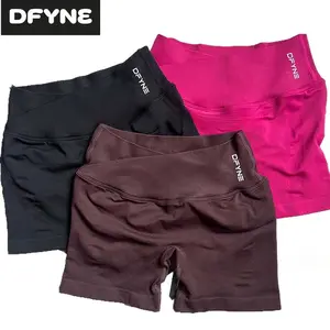 DFYNE Vision Series Nylon Shorts, High-Waisted, V-Neck, Hip-Lifting Yoga Fitness Pants, New Style for Women