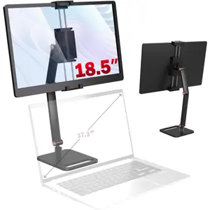 Portable Adjustable Monitor Stand Holder Universal Expandable Desktop Display Base Clamp fits 6-18.5 Inch and larger sizes also works as Tablet Stand