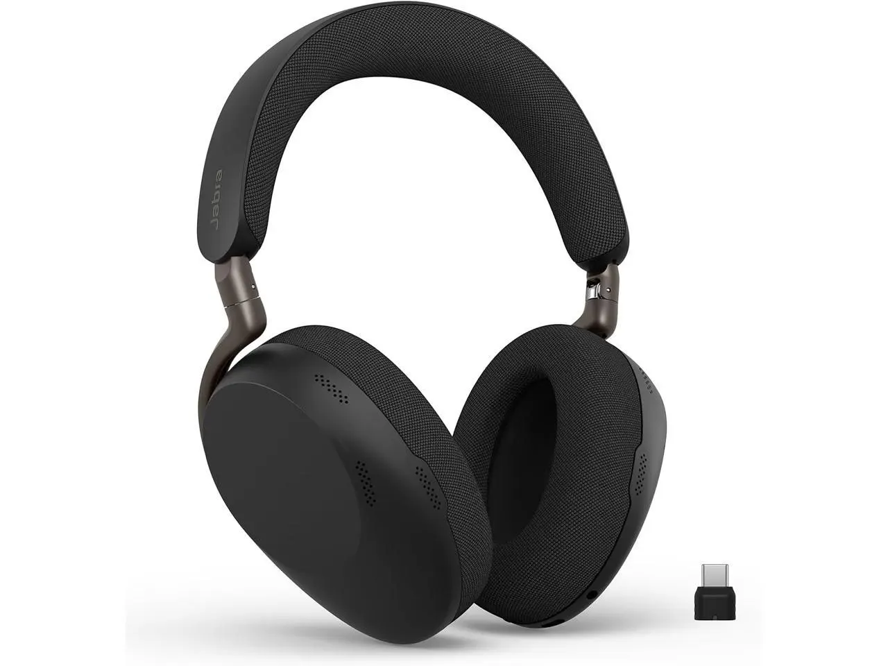 Jabra Evolve3 85 Over-Ear Wireless Bluetooth Headset with Microphone for Work, USB-C, AI Voice Call Technology, Adaptive Active Noise Cancellation, 25-Hour Battery, Works with Meeting Apps, Black