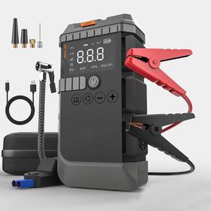 Soulor  5-in-1 Portable Car Jump Starter Battery Booster Tire Inflator Power Bank with LED Emergency Light for Road Trip Emergency, 160 PSI Air Compressor and 10-Layer Smart Protection fathersdaygift