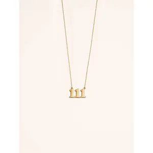 Angel Number 111 Gold Necklace