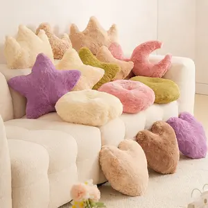 Fashion Simple Solid Color Pillow, Soft Plush Multiple Shapes, All-Season Washable, Indoor Outdoor Sofa Bedroom Decoration Soft Touch Cushion Soft Furry Cushion