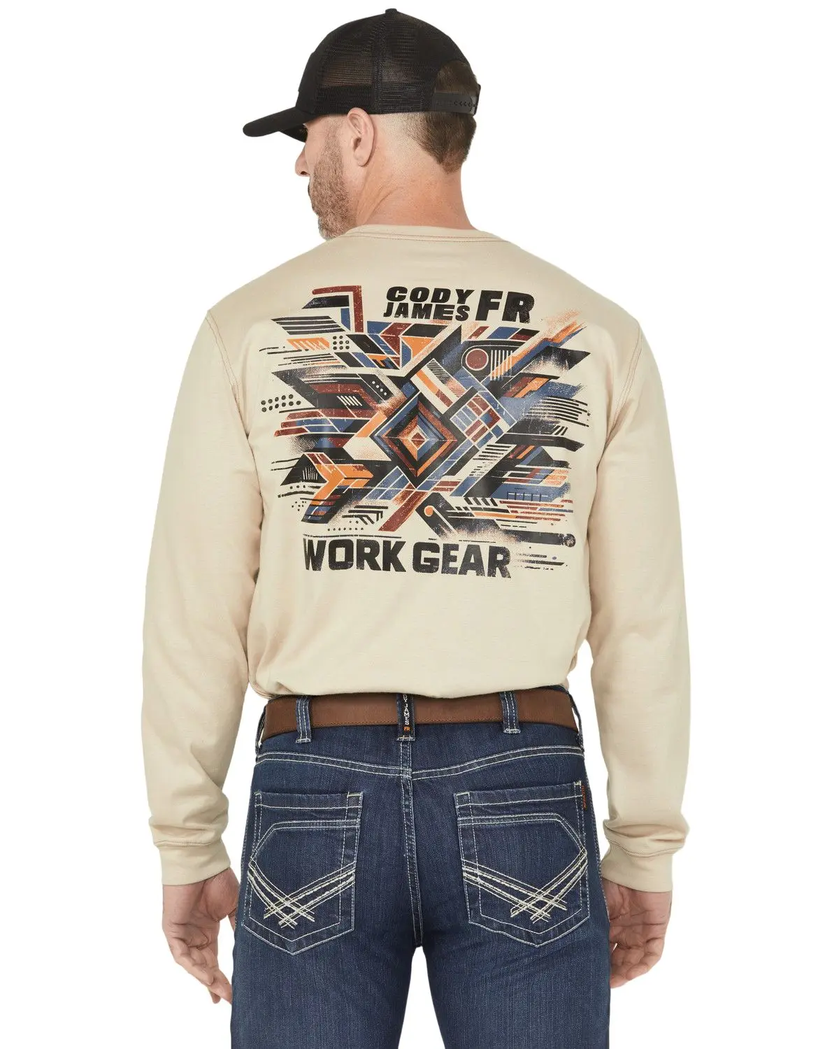Cody James Men's Men'S Fr Thrasher Long Sleeve Graphic Work Shirt - Cjfrfa25k2-Tan