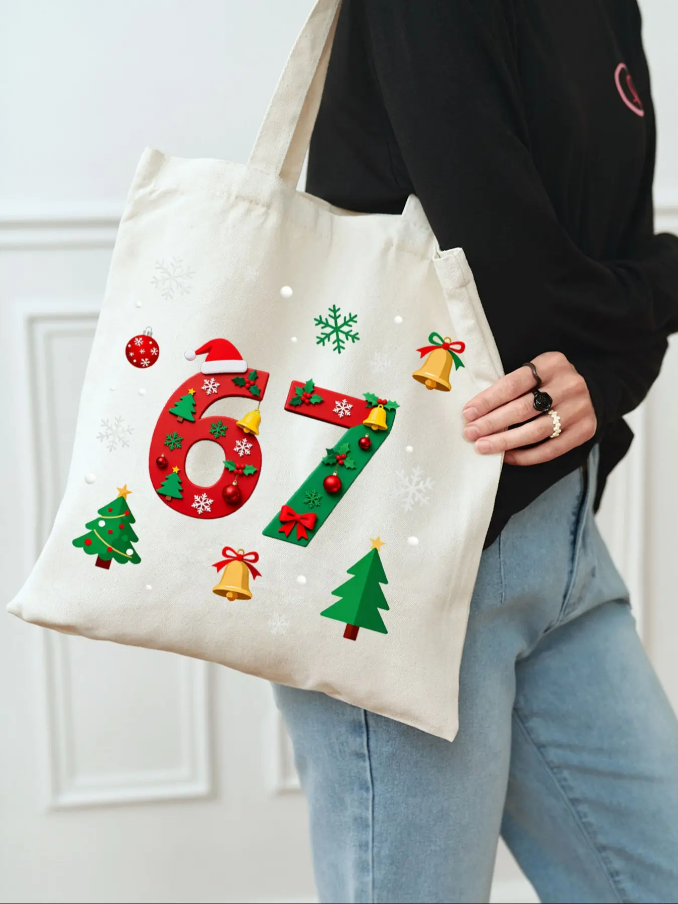 Reusable Eco-Friendly Gift Bags Set, Personalized Shopping Bags, Durable Present Bag, 40x35 Cm, Perfect for Birthdays, Christmas, New Year Gifts