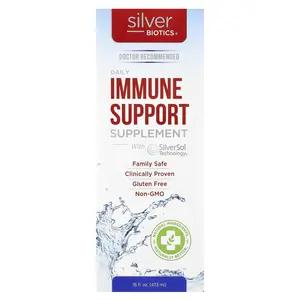 American Biotech Labs Silver Biotics®, Daily Immune Support Supplement with SilverSol Technology®, 50 mcg, 16 fl oz (473 ml)
