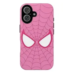 Y-Pink spider web pattern phone case,Havinggood protective properties,for iPhone 16 15 14 1312 11 17Pro Max,for Samsung S25 S24 S23 S22Ultra,Protective Cover,give her/him a gift forChristmas and Thanksgiving  W9