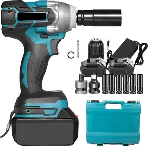 Heavy Duty Cordless Impact Wrench, 750W Input Power High Speed Driver, Ergonomic Wireless Design, All-In-One Repair Kit with Storage Bag for Household & Industrial Use