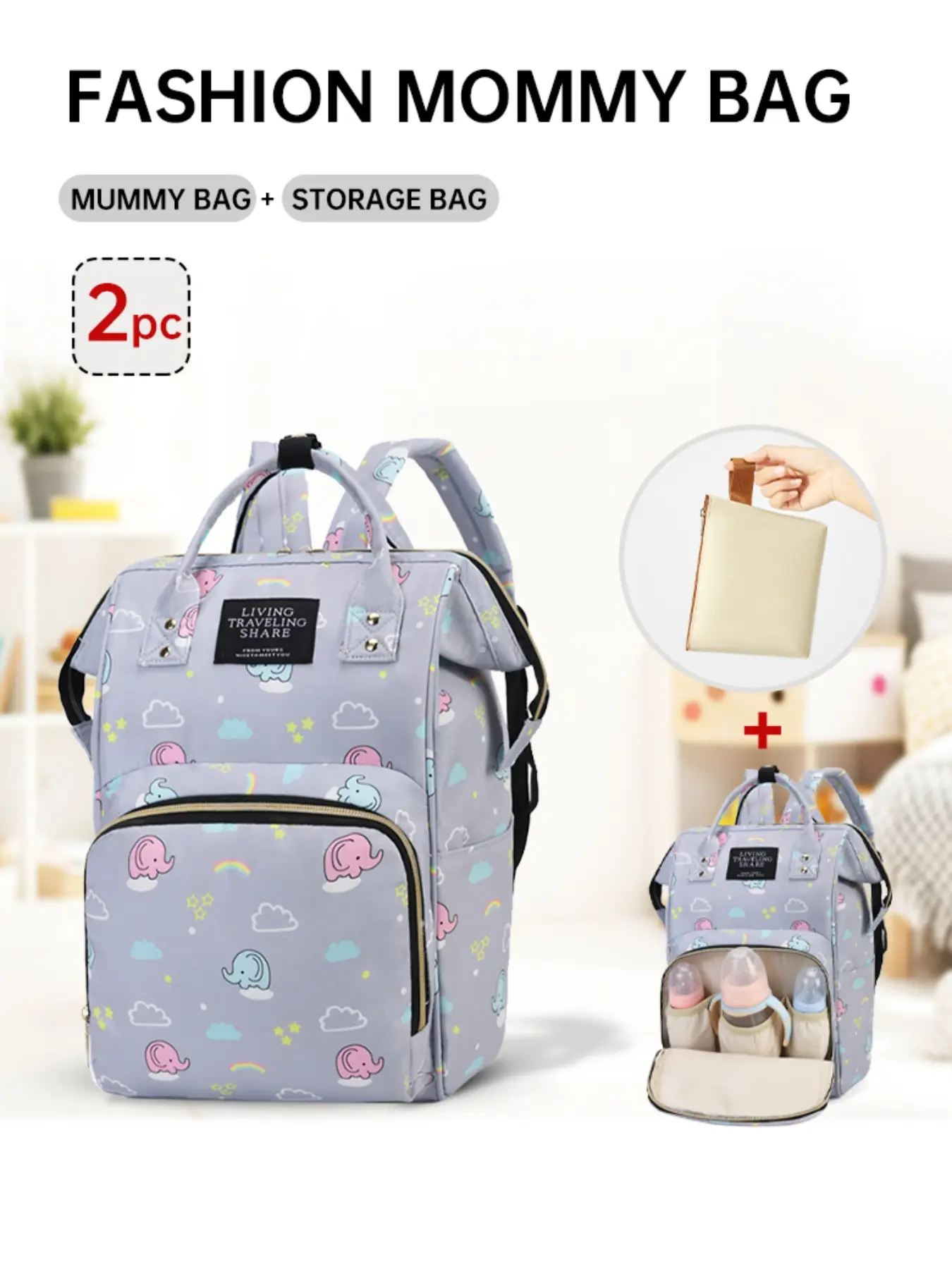 Large Capacity Mom Bag, Mummy Bag, Multi-Functional Backpack with Multiple Pockets, Travel Bag for Baby Essentials, Ideal for Moms, Mother's Day Gift, Lightweight Mommy Bag, Multifunctional Diaper Bag