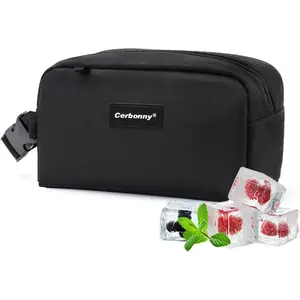 Freezable Lunch Bag Mini Cooler Bag for Travel Work School Small Insulated Bag with Ice Packs & Handle Buckle Snack Box