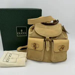 Pre-owned GUCCI Canvas Backpacks Backpacksgu6626ck