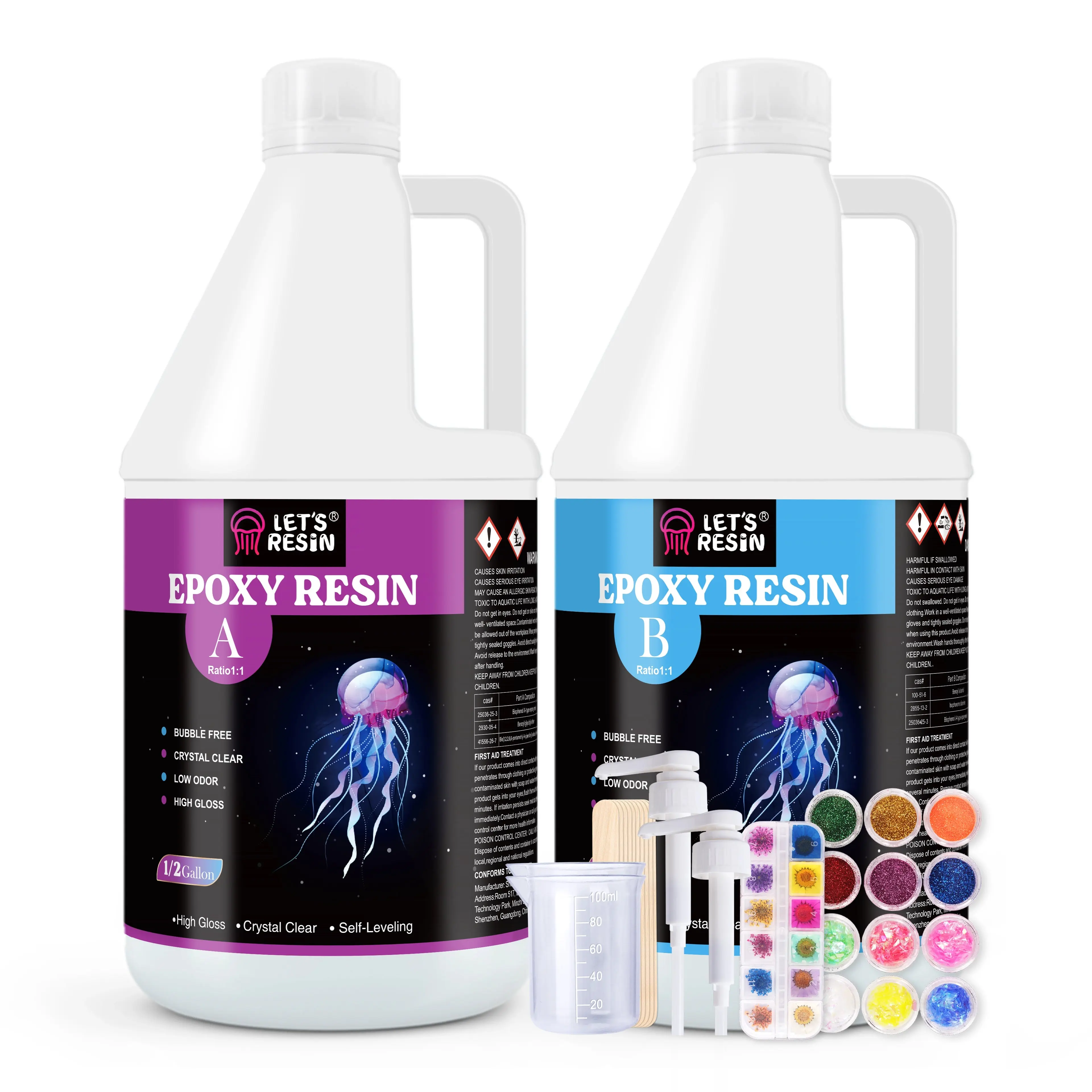1 Gallon Bubble Free & Crystal Clear Epoxy Resin, Table Top Epoxy Resin for Casting, DIY, Resin Art,Molds,Jewelry - LET'S RESIN