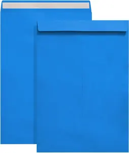 9" x 12.75" Dark Blue Self-Seal Catalog Envelopes 100 PCS for Invitation Cards, Pictures, Photos, Documents Organizing and Storage