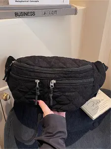 Casual Versatile Solid Color Multi-Pocket Shoulder Chest Bag, Lightweight Fashionable Crossbody Bag for Outdoor Use, Casual Bum Bag, Zipper Bum Bag, Crossbody Fanny Pack, Casual Belt Bag