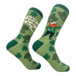 Women's Top of The Morning to Ya Socks Funny Cute Irish Leprechaun Footwear Funny Graphic Socks Comfortable Fitted Spandex Cotton Women's Top of The Morning to Ya Socks Funny Cute Irish Leprechaun Footwear Funny Graphic Socks Comfortable Fitted Spandex Cotton