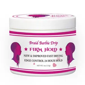 Braid Barbie Drip Firm Hold - New & Improved Fast Drying Edge Control 24 Hour Hold Hair Product 4oz