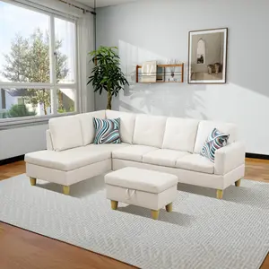 Sleek White Faux Leather 3-Piece Couch Set, Stylish Seating for Contemporary Home Spaces