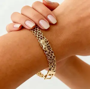 Woven Chain Bracelet with Elephant Accents | Adjustable Closure Textured Design | Everyday Statement Accessory for Casual Daily Outfits and Leisure Hangouts
