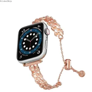 2026NEWBlack Hollow Weave Apple Watch Band - Adjustable Metal Bracelet Strap for Women, Fits iWatch Series 10 9 8 7 6 SE Ultra, Gothic Y2K Wristband for Daily & Night Out