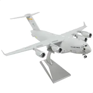 C-17 Globemaster III Diecast Airplane Model Kits with Stand - 1/200 Diecast Airplane Transport Model for Thanksgiving Gifts