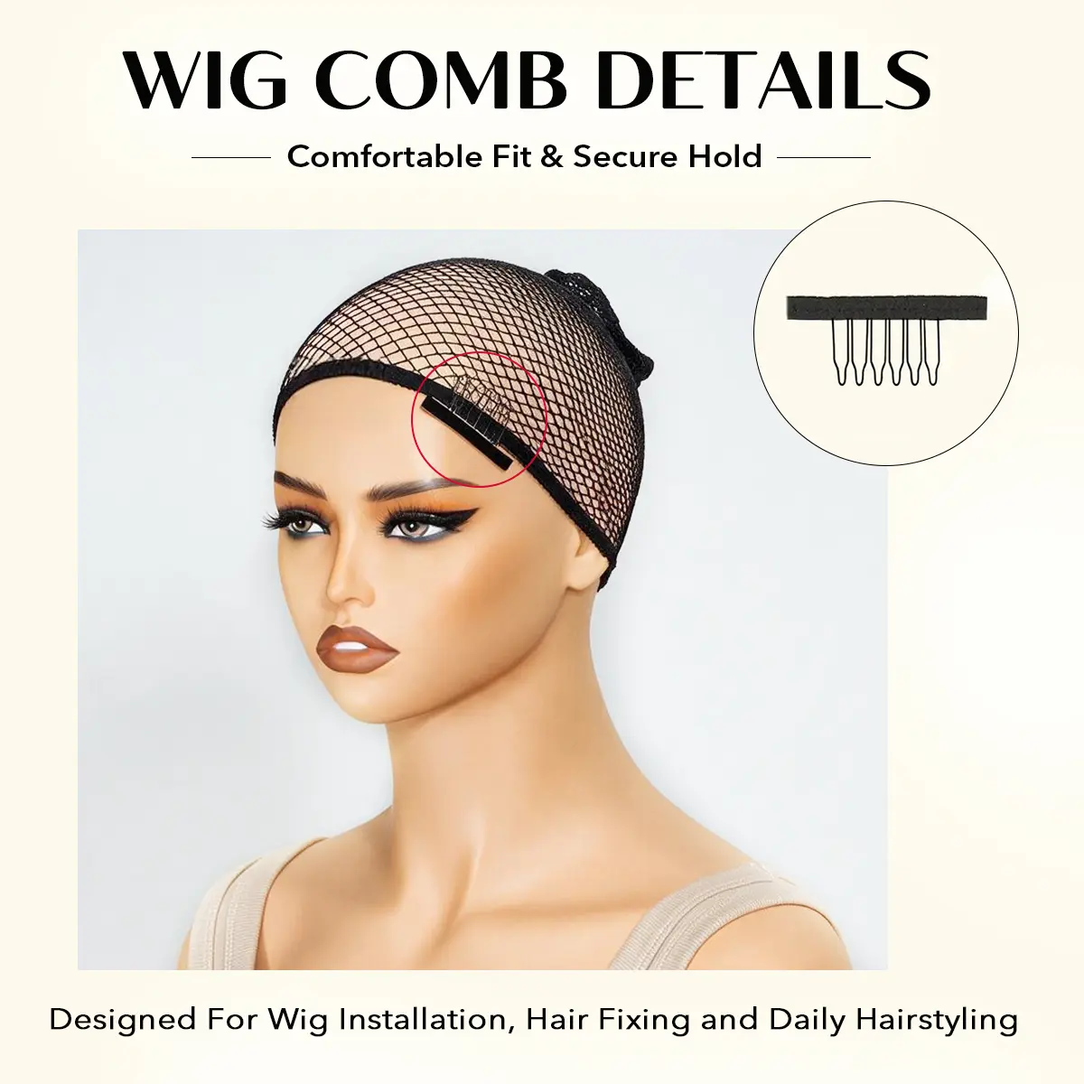 Wig Combs Wig Clips, Wig Combs for Securing, Hairstyle Accessory, 6 Teeth Hair Comb Clips for Wigs, Wig Accessories for DIY Wig Making, Hair Toppers, Hair Pieces and Wig Caps, Wig Repair Hair Replacement Clips  Wig Making Supplies