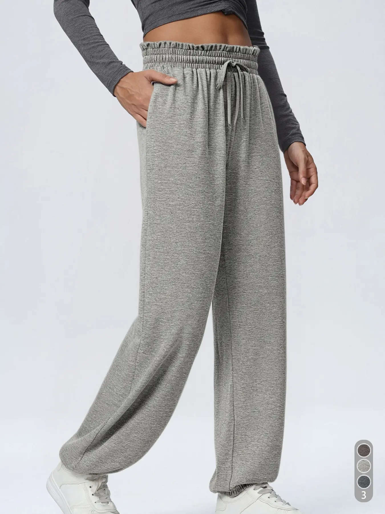 Women's Casual Jogger Pants, Outdoor Sports Running Pants, Dance Pants, Adjustable Drawstring Design, Comfortable Fit, All Seasons Wear, Workout Casual Baggy