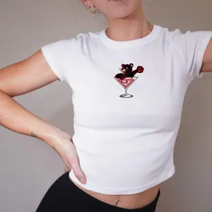 Bearcat Baby Tee, Black and Red Mascot Top, Y2K Crop Tee, Tailgate Outfit, College Game Day Shirt, Ohio Tee, Cincinnati