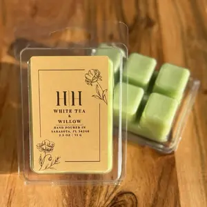 H|H White Tea & Willow 2.5oz 71g Scented Wax Cubes for Home Fragrance Hand Poured in Sarasota,FL
