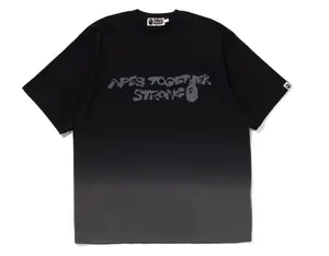 BAPE Ape Together Strong Gradation Tee (FW23) Black/Grey Size Medium