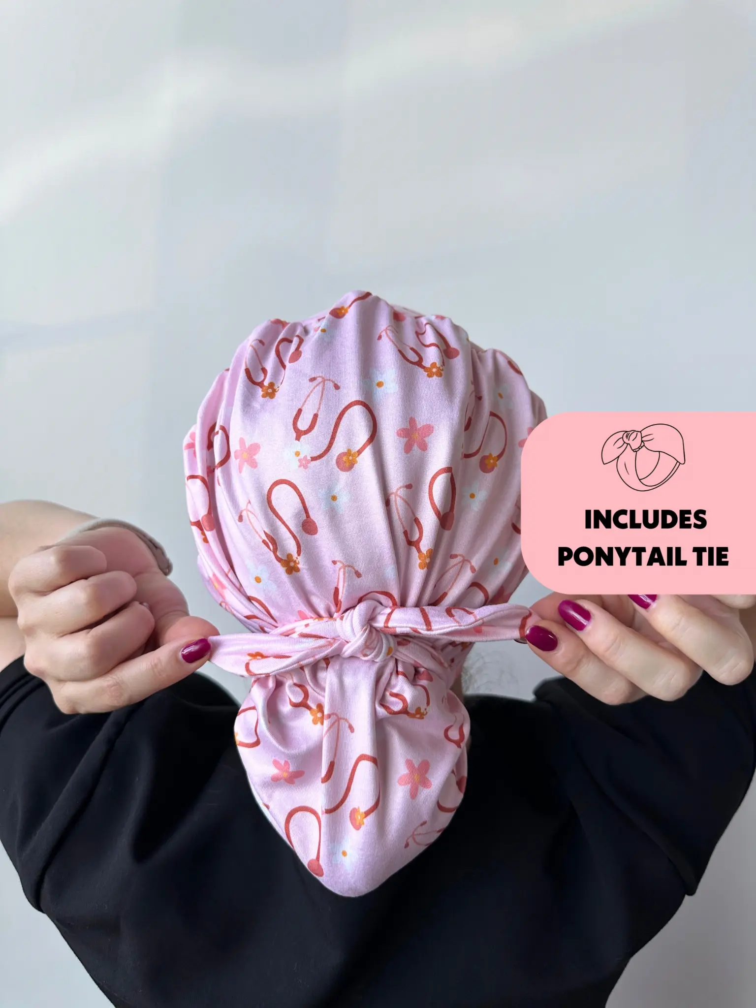 DuoStyle Scrub Hat - Girly Stethoscope DuoStyle Scrub Hat - Girly Stethoscope