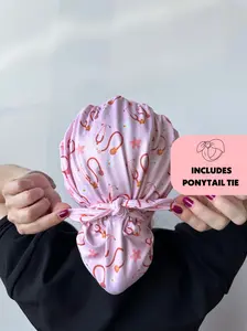 DuoStyle Scrub Hat - Girly Stethoscope