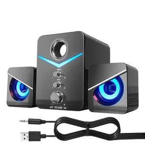 Computer Speakers Surround Sound System Wired PC Speakers Gaming Bass 3.5mm Jack